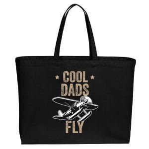 Cool Dads Fly Seaplane Gift Pilot Airplane Gift Cotton Canvas Jumbo Tote