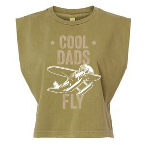 Cool Dads Fly Seaplane Gift Pilot Airplane Gift Garment-Dyed Women's Muscle Tee