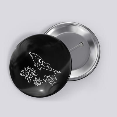 Cute Dolphin Funny Dolphin Lover Dolphin Art Button
