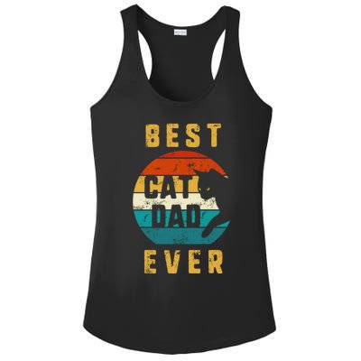 Cat Dad Father Cats Funny For Son Nephew Best Cat Dad Ever Gift Ladies PosiCharge Competitor Racerback Tank