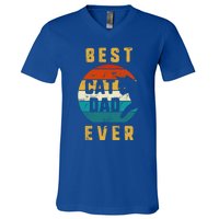 Cat Dad Father Cats Funny For Son Nephew Best Cat Dad Ever Gift V-Neck T-Shirt