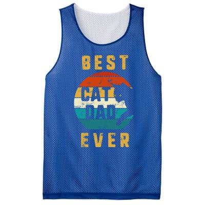 Cat Dad Father Cats Funny For Son Nephew Best Cat Dad Ever Gift Mesh Reversible Basketball Jersey Tank