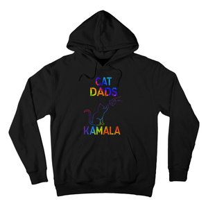 Cat Dads For Kamala Tie Dye Harris Madam President 47 Hoodie