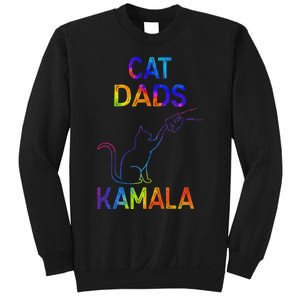 Cat Dads For Kamala Tie Dye Harris Madam President 47 Sweatshirt