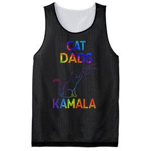 Cat Dads For Kamala Tie Dye Harris Madam President 47 Mesh Reversible Basketball Jersey Tank