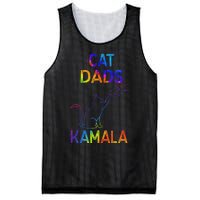 Cat Dads For Kamala Tie Dye Harris Madam President 47 Mesh Reversible Basketball Jersey Tank