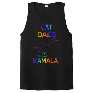 Cat Dads For Kamala Tie Dye Harris Madam President 47 PosiCharge Competitor Tank