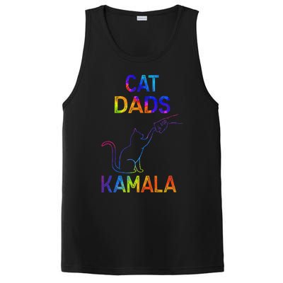 Cat Dads For Kamala Tie Dye Harris Madam President 47 PosiCharge Competitor Tank