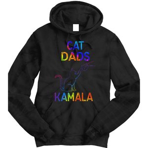 Cat Dads For Kamala Tie Dye Harris Madam President 47 Tie Dye Hoodie