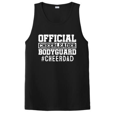 Cheer Dad Funny Papa O.Fficial Cheerleader Bodyguard PosiCharge Competitor Tank