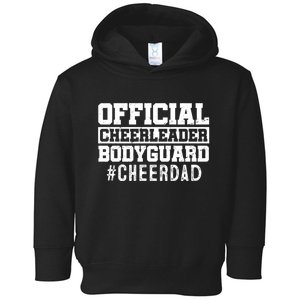 Cheer Dad Funny Papa O.Fficial Cheerleader Bodyguard Toddler Hoodie