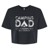 Camping Dad Funny Camper Fathers Day Camping Dad Bella+Canvas Jersey Crop Tee