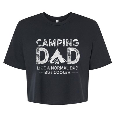 Camping Dad Funny Camper Fathers Day Camping Dad Bella+Canvas Jersey Crop Tee