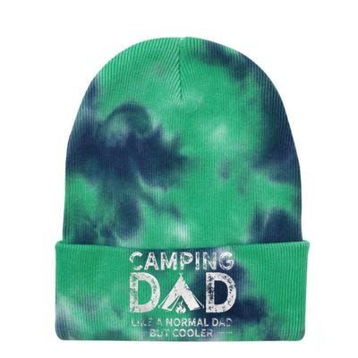 Camping Dad Funny Camper Fathers Day Camping Dad Tie Dye 12in Knit Beanie