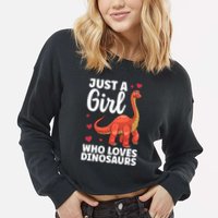 Cool Dinosaur For T Rex Dino Lovers Stegosaurus Cropped Pullover Crew