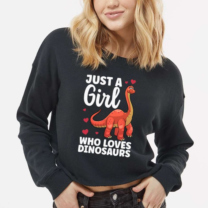 Cool Dinosaur For T Rex Dino Lovers Stegosaurus Cropped Pullover Crew