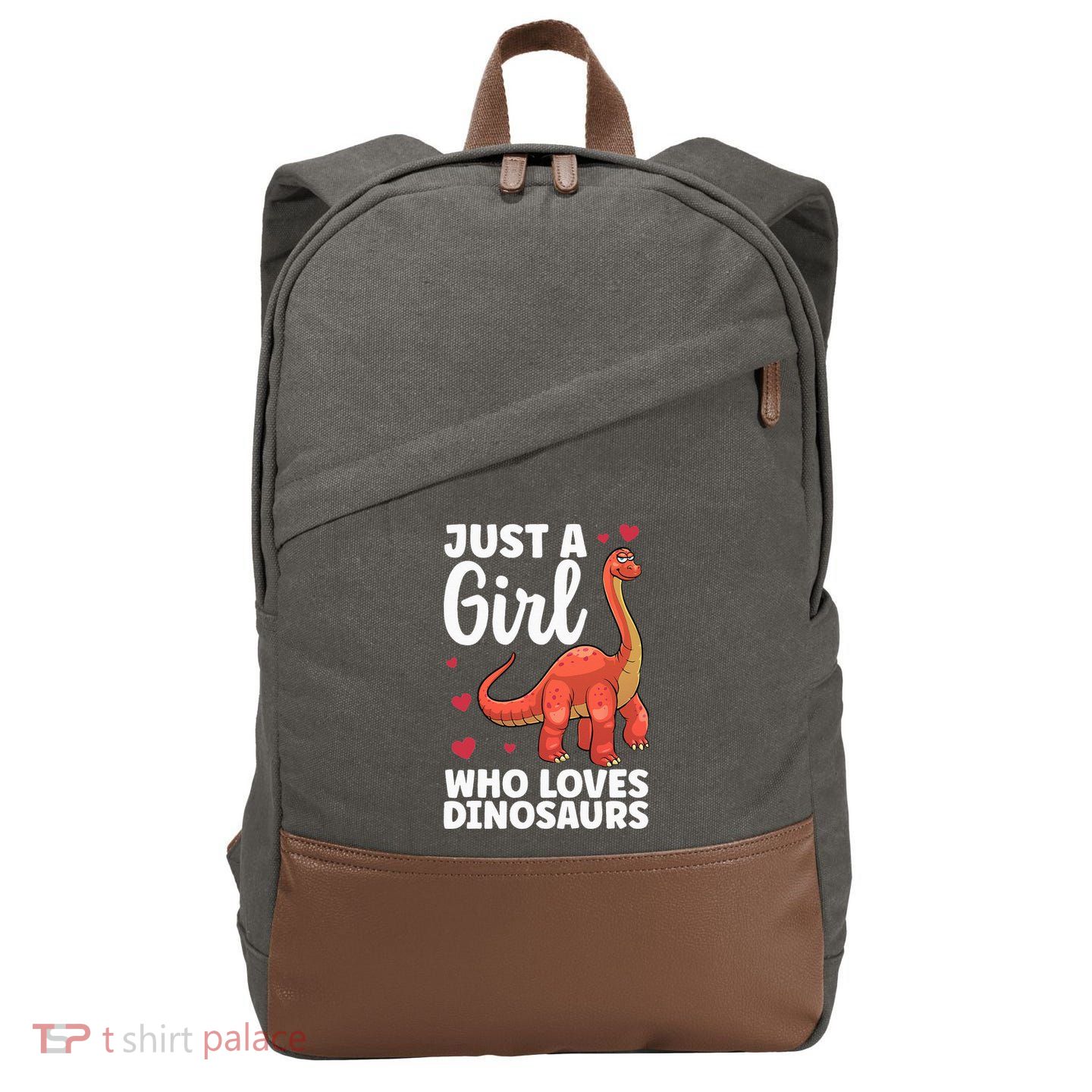 Cool Dinosaur For T Rex Dino Lovers Stegosaurus Cotton Canvas Backpack