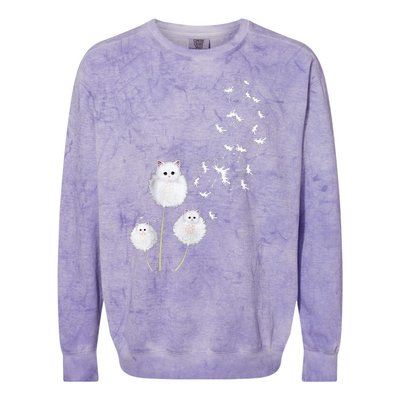 Cat Dandelion Flower SKT Colorblast Crewneck Sweatshirt