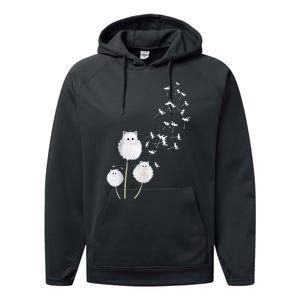 Cat Dandelion Flower SKT Performance Fleece Hoodie