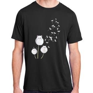 Cat Dandelion Flower SKT Adult ChromaSoft Performance T-Shirt