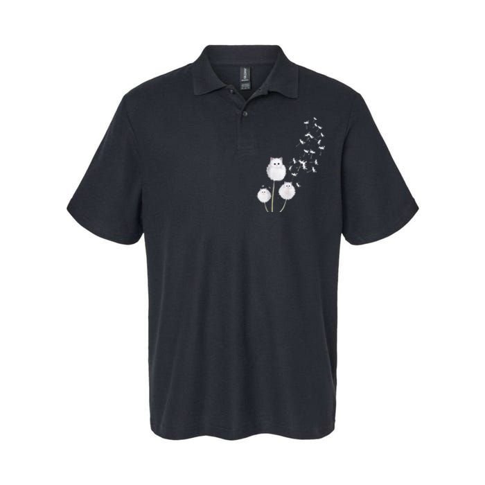 Cat Dandelion Flower SKT Softstyle Adult Sport Polo