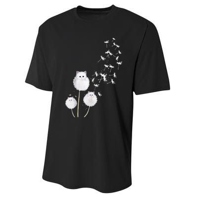 Cat Dandelion Flower SKT Performance Sprint T-Shirt