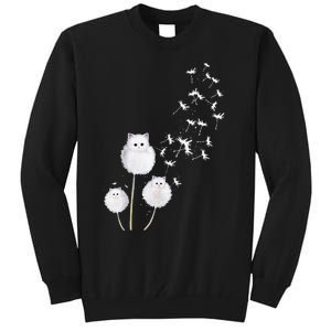 Cat Dandelion Flower SKT Tall Sweatshirt