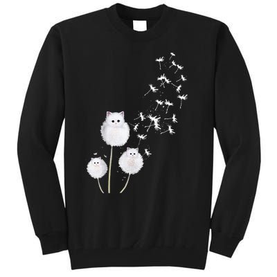 Cat Dandelion Flower SKT Tall Sweatshirt