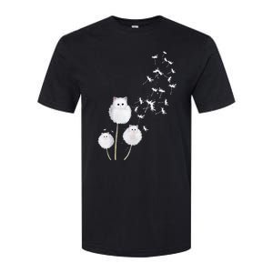 Cat Dandelion Flower SKT Softstyle CVC T-Shirt