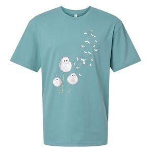 Cat Dandelion Flower SKT Sueded Cloud Jersey T-Shirt