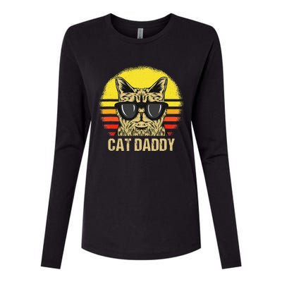 Cat Daddy Father's Day Cat Dad Womens Cotton Relaxed Long Sleeve T-Shirt