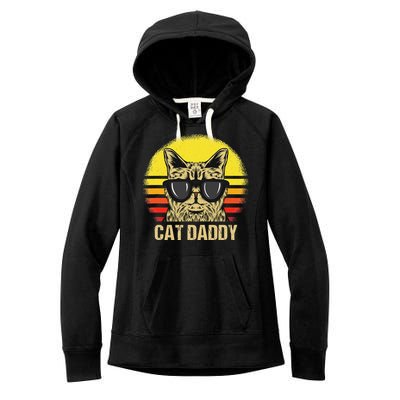 Cat Daddy Father's Day Cat Dad Women's Fleece Hoodie