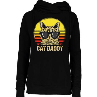 Cat Daddy Father's Day Cat Dad Womens Funnel Neck Pullover Hood