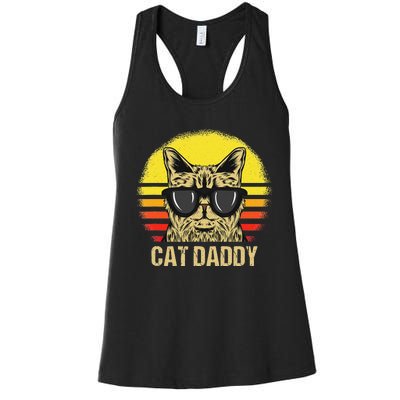 Cat Daddy Father's Day Cat Dad Women's Racerback Tank