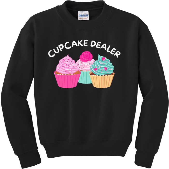 Cupcake Dealer Funny Cupcake Baker Pastry Baking Gift Kids Sweatshirt