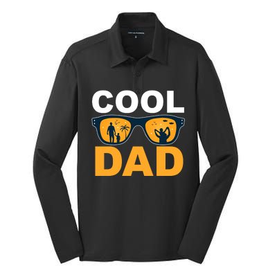 Cool Dad Fathers Day Special Gift Silk Touch Performance Long Sleeve Polo