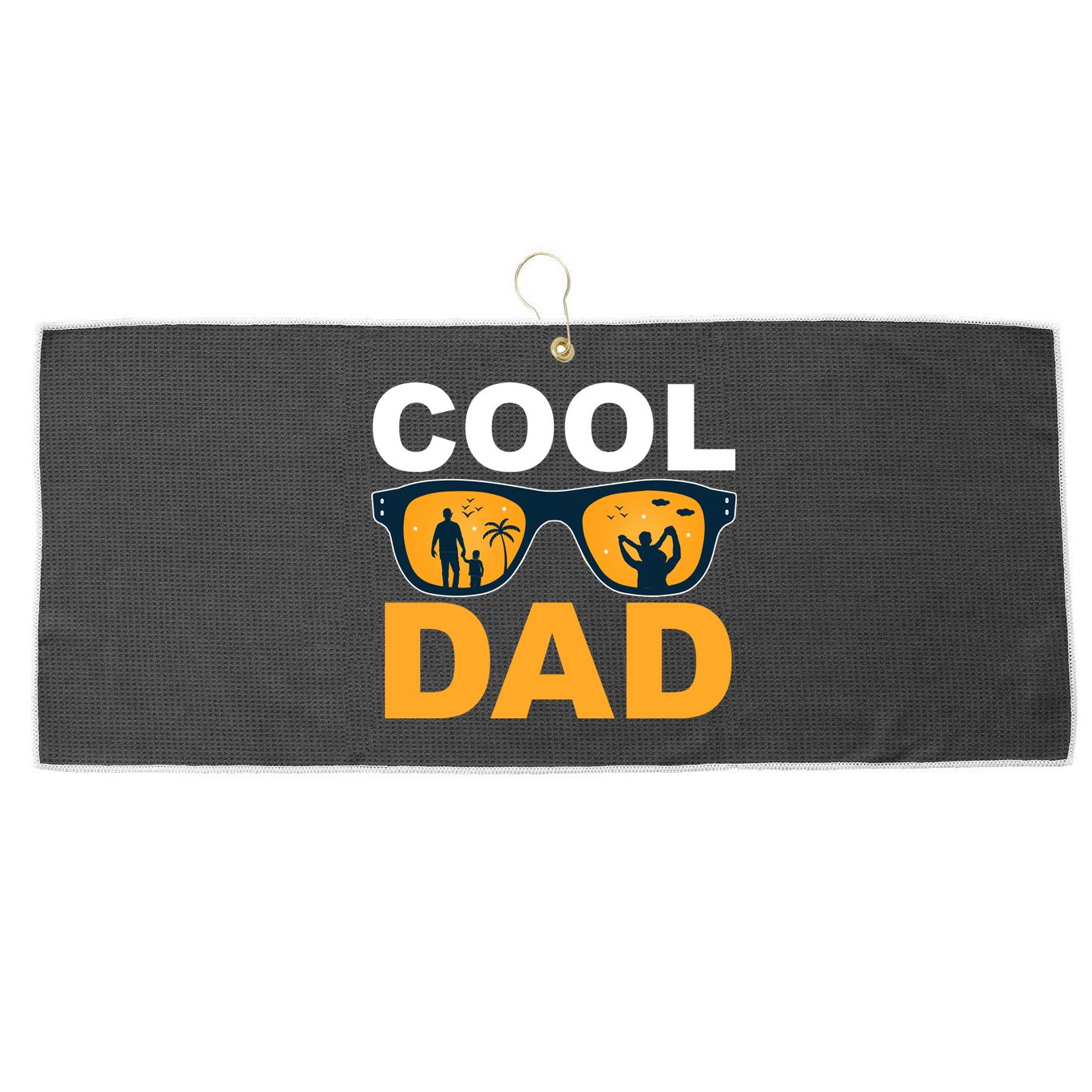 Cool Dad Fathers Day Special Gift Large Microfiber Waffle Golf Towel
