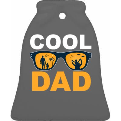 Cool Dad Fathers Day Special Gift Ceramic Bell Ornament