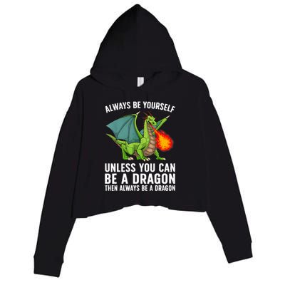 Cool Dragon For Men Women Mythical Dragon Lovers Crop Fleece Hoodie