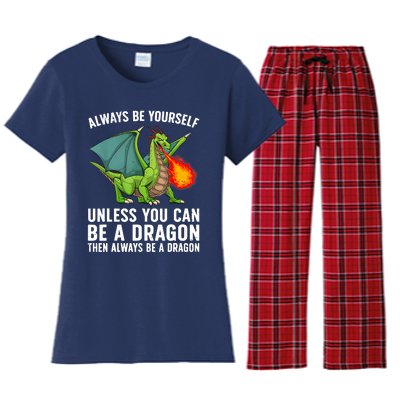 Cool Dragon For Men Women Mythical Dragon Lovers Women's Flannel Pajama Set