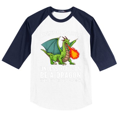 Cool Dragon For Men Women Mythical Dragon Lovers Baseball Sleeve Shirt