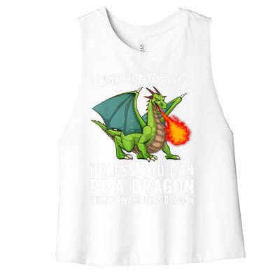 Cool Dragon For Men Women Mythical Dragon Lovers Women's Racerback Cropped Tank