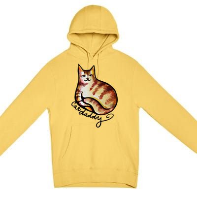 Cat Daddy Funny Cat Person Humor Gift Premium Pullover Hoodie