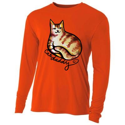 Cat Daddy Funny Cat Person Humor Gift Cooling Performance Long Sleeve Crew