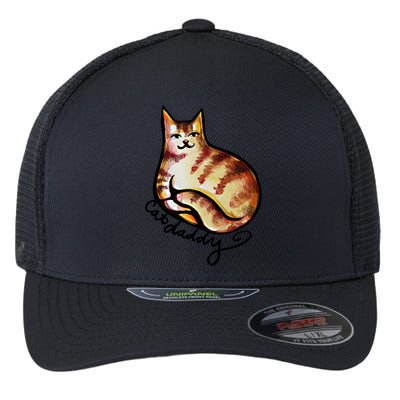 Cat Daddy Funny Cat Person Humor Gift Flexfit Unipanel Trucker Cap