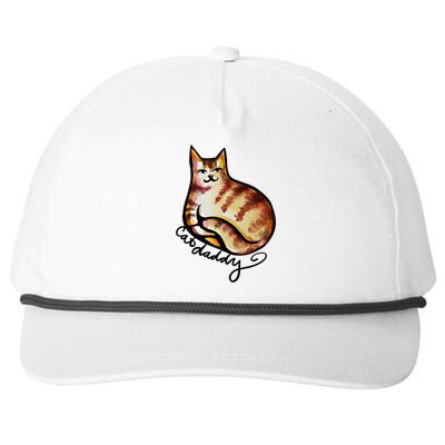 Cat Daddy Funny Cat Person Humor Gift Snapback Five-Panel Rope Hat