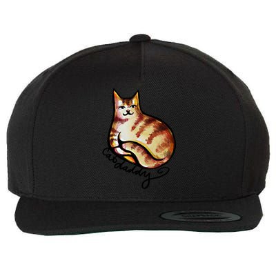 Cat Daddy Funny Cat Person Humor Gift Wool Snapback Cap