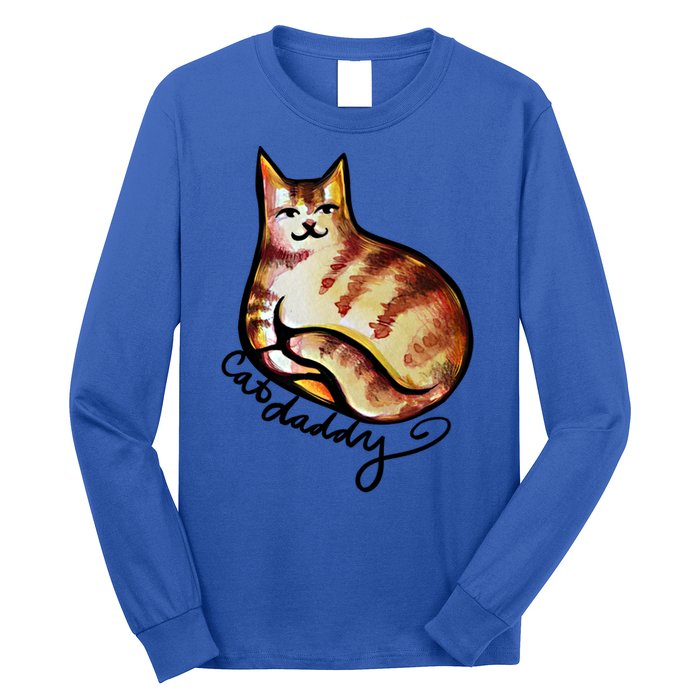 Cat Daddy Funny Cat Person Humor Gift Long Sleeve Shirt