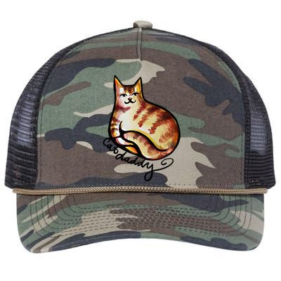 Cat Daddy Funny Cat Person Humor Gift Retro Rope Trucker Hat Cap