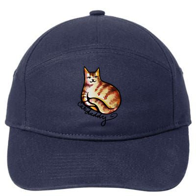 Cat Daddy Funny Cat Person Humor Gift 7-Panel Snapback Hat